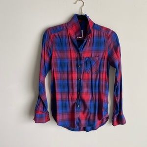 AE Vintage Boyfriend Plaid Button Down EUC